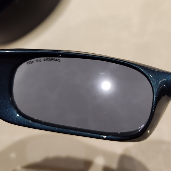 1990s CARRERA Clyde 57E Made in Italy Dark Blue Rectangular Sunglasses 66-18-115 - Picture 8 of 11